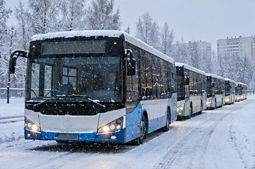 На маршруты Нижнекамска вышли 15 больших автобусов